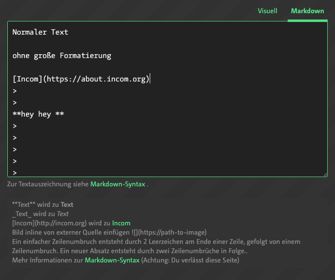Editor markdown