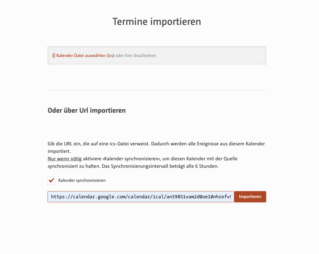 Termine bearbeiten