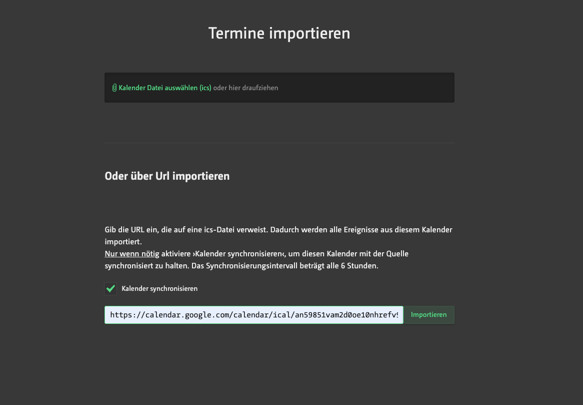 Termine bearbeiten