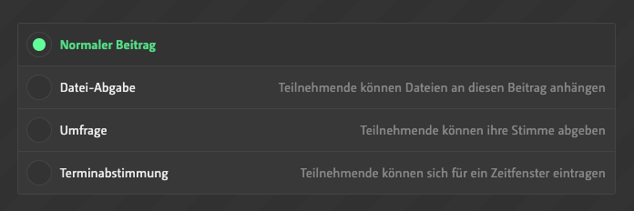 Beitragtypen