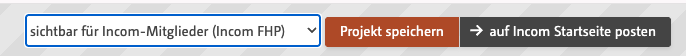 Projekt auf die Startseite posten