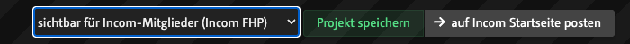 Projekt auf die Startseite posten