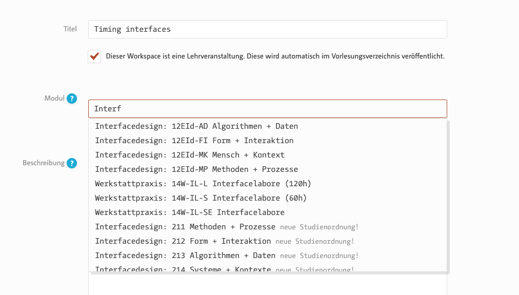 Workspace einrichten