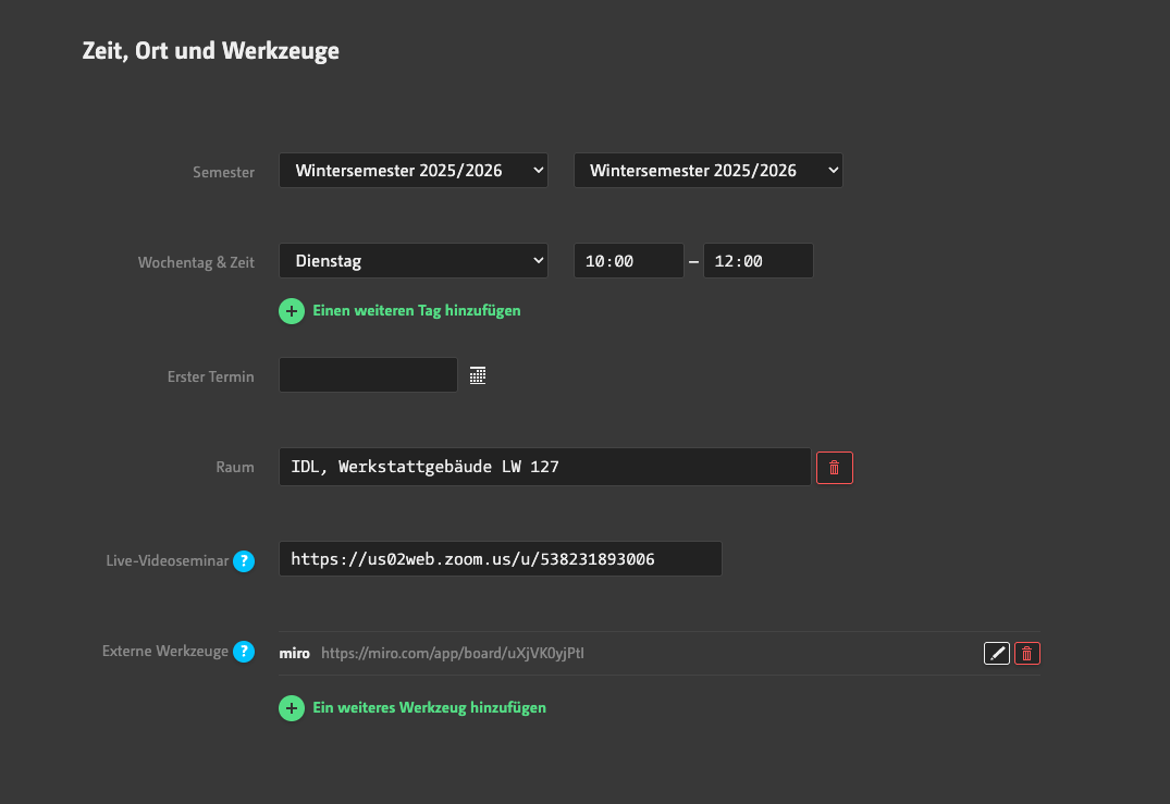 Workspace einrichten